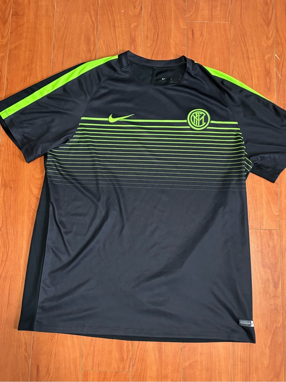 Nike Men’s Inter Milan Black & Neon Green Training Shirt